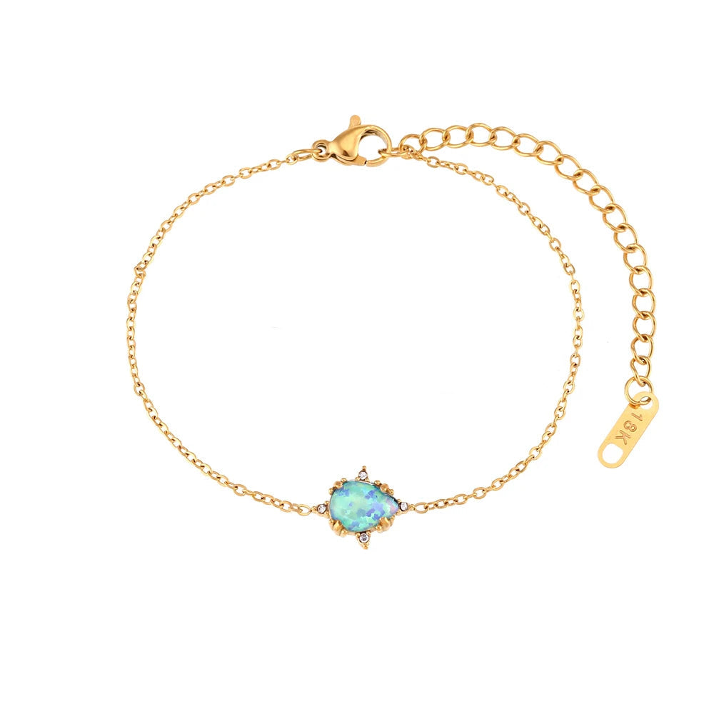 BowLift | Dainty Iridescent Opal Necklace, Bracelet, Earrings