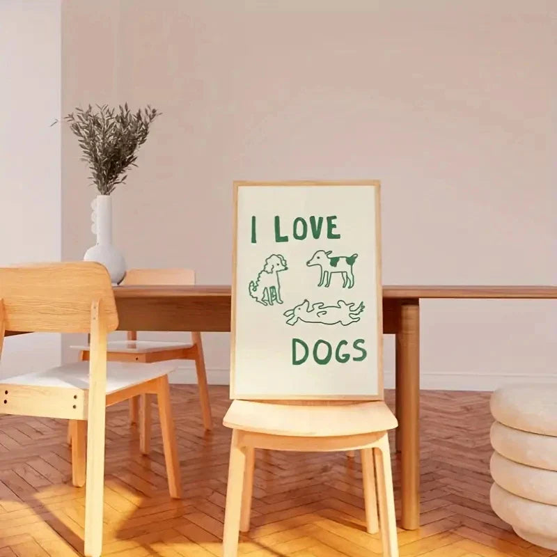 I Love Dogs Wall Art | Bowlift