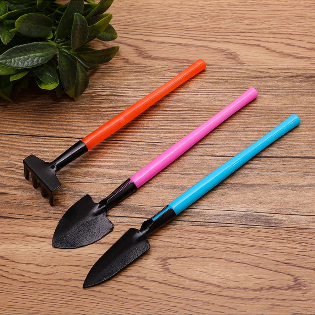 BowLift | Florinita 3-piece Mini Garden Tool Set | Hand Trowel, Rake & Shovel | For Houseplants & Bonsai | 22 cm Length