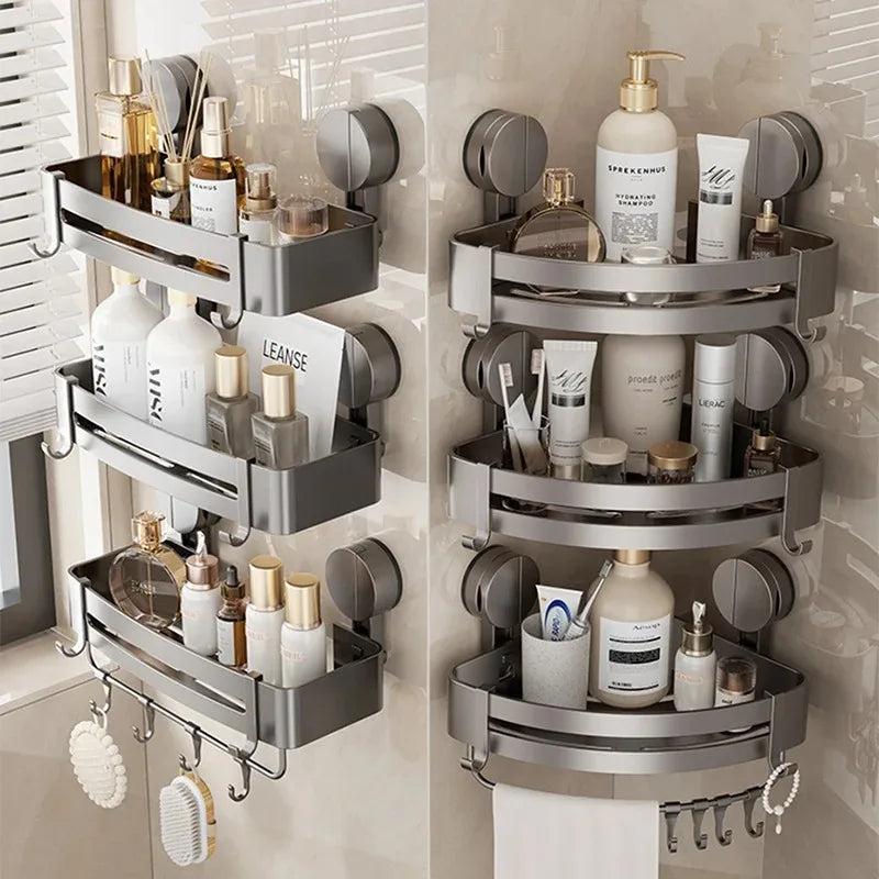 AquaGrip – Luxury Suction Cup Bath Shelf without Drilling Bowlift