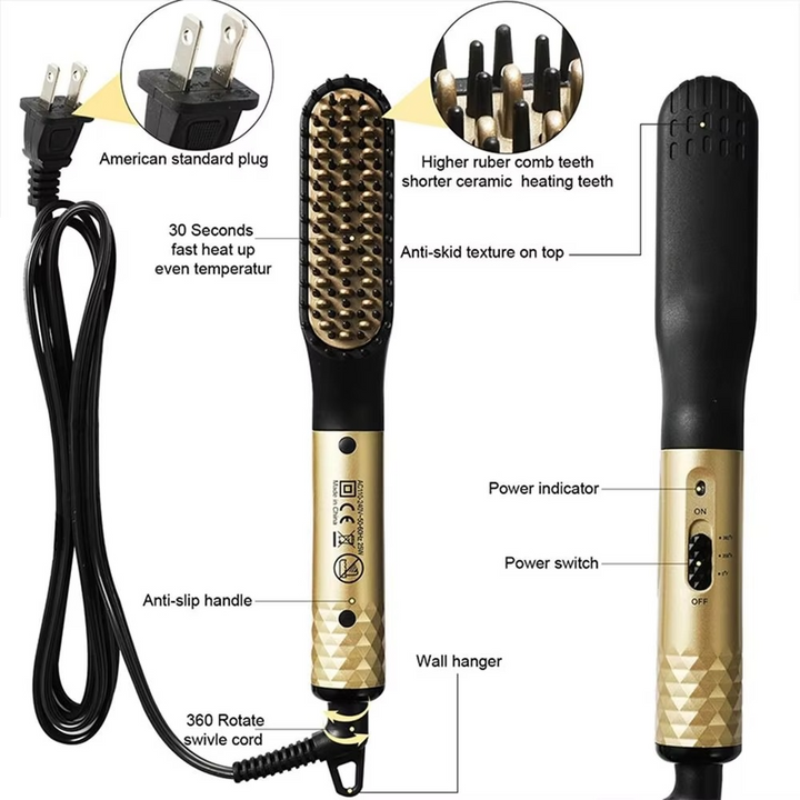 BowLift | Professional Mini Ceramic Beard Straightening Brush