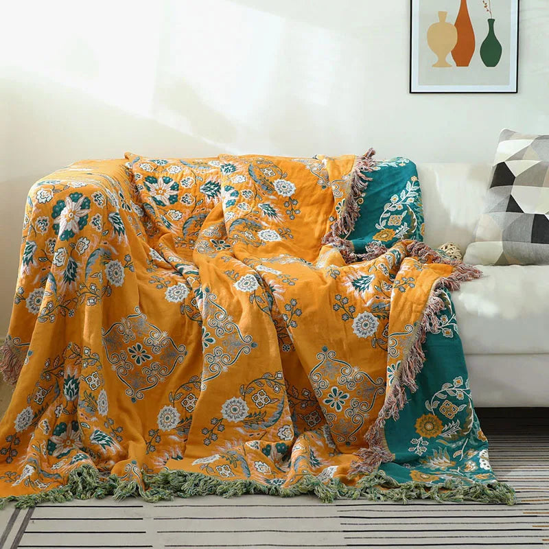 BowLift | Boho Luxe Cotton Blanket - Elegance and Comfort for Your Interior