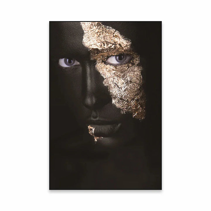 Golden Girl Fashion Wall Art Fine Art Canvas Prints Modern Abstract Portrait Pictures For Living Room Bedroom Boutique Salon Art Decor | Bowlift