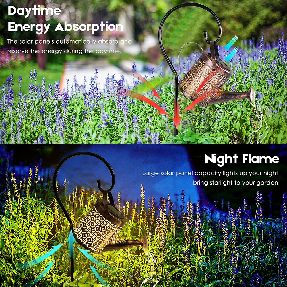 BowLift | Garden Watering Solar-Powered Can Patio Light