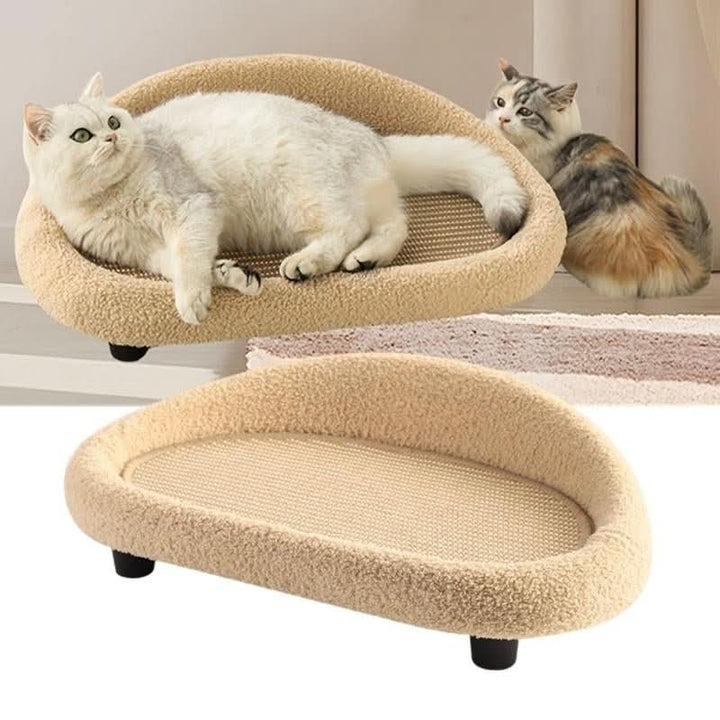 BowLift | Stylish Cat Bed with Scratching Area & Cuddly Pillow