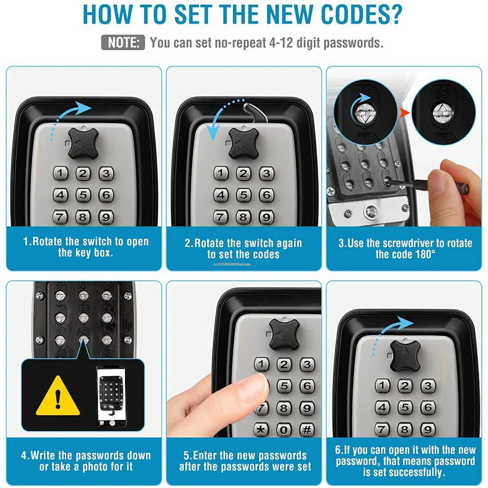 BowLift | Waterproof Wall-Mounted Key Safe Box | Secure, Durable & Ideal for Outdoor Use