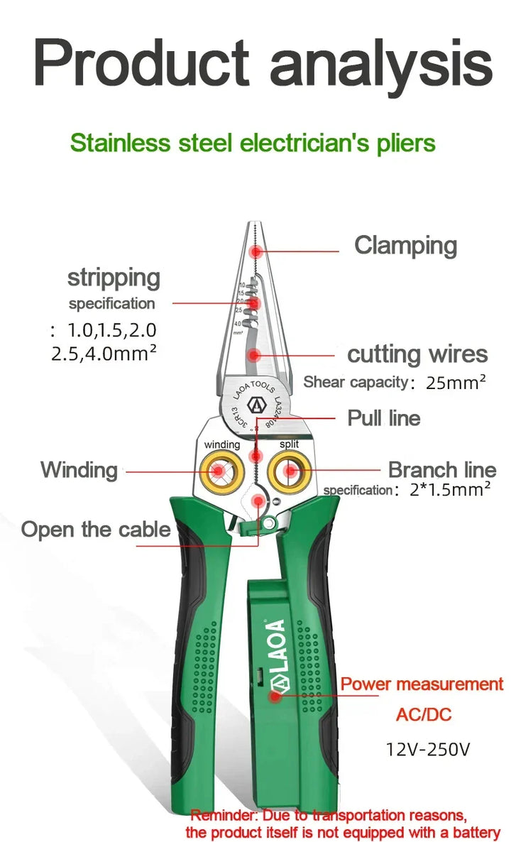 BowLift | Multi-Functional Wire Stripper with Tester Function
