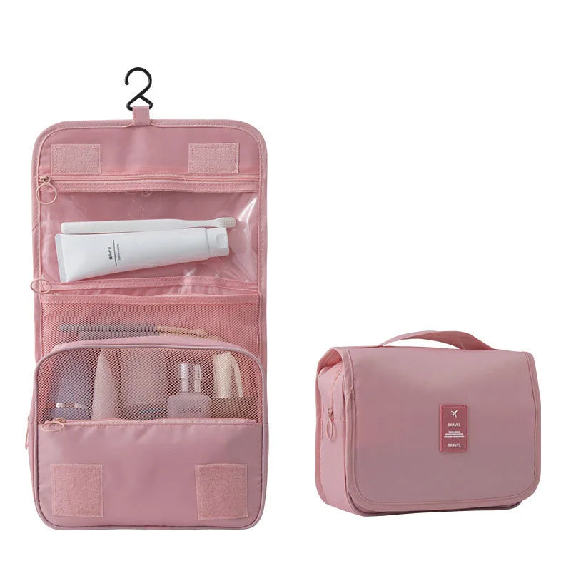 BowLift | Hanging Travel Toiletry Bag with 6 Pockets and Moisture Compartment Water Resistant Polyester