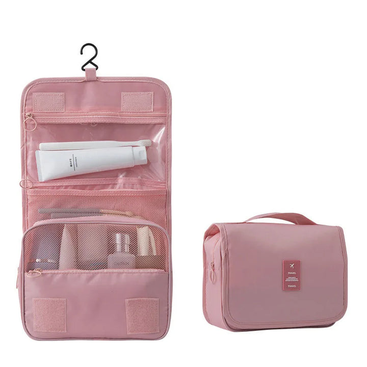BowLift | Hanging Travel Toiletry Bag with 6 Pockets and Moisture Compartment Water Resistant Polyester