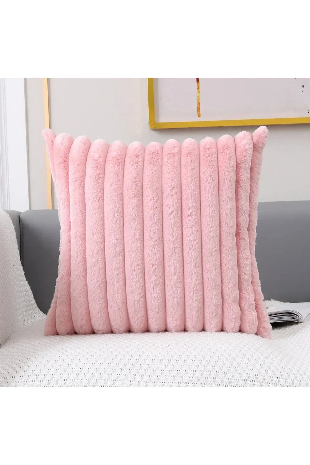 White plush pillow cover | Bowlift
