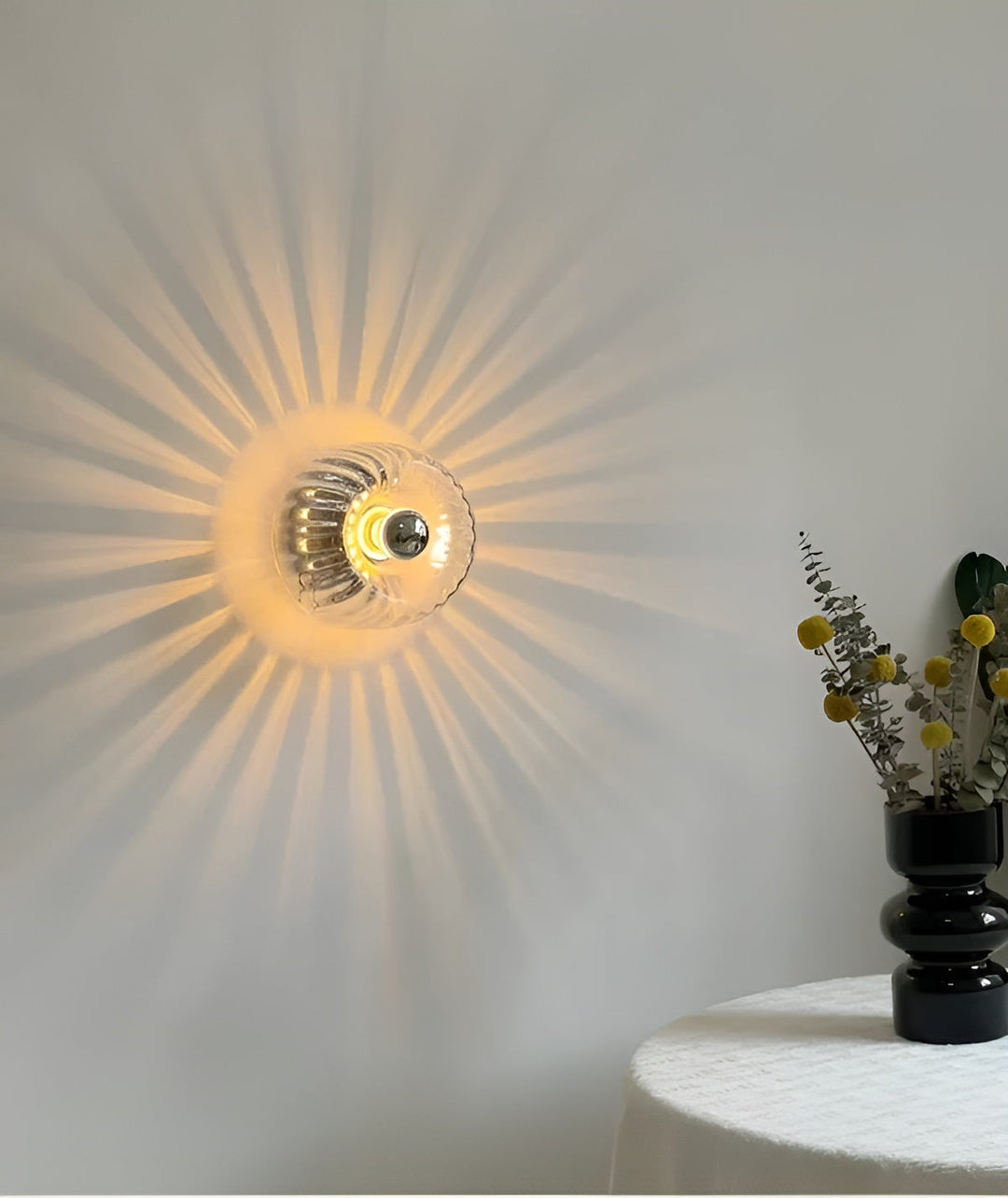 BowLift | ScandiElegance Wall Lamp – Modern Glass Lighting with Bauhaus Charm