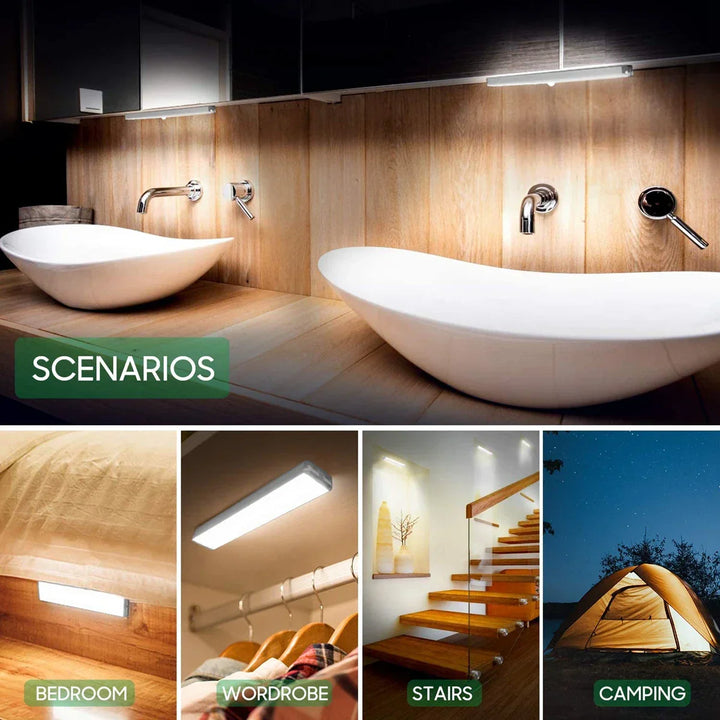 BowLift | Wireless LED Motion Sensor Night Light for Kitchen, Bedroom, Closet, Stairway, and Cabinet Lighting