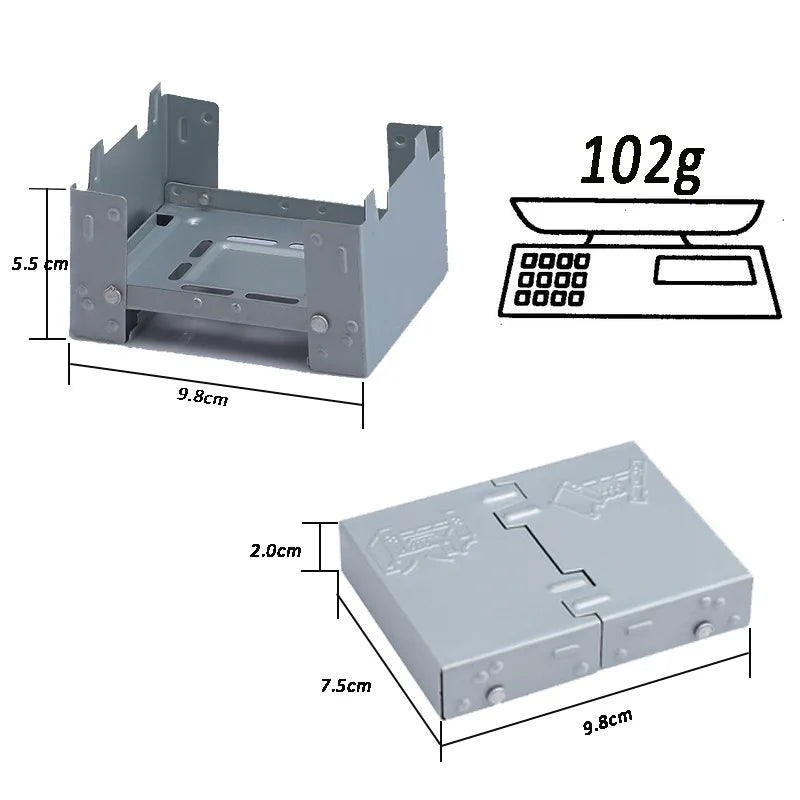 Ultra-Lightweight Folding Ironwood Pocket Size Burner | Bowlift