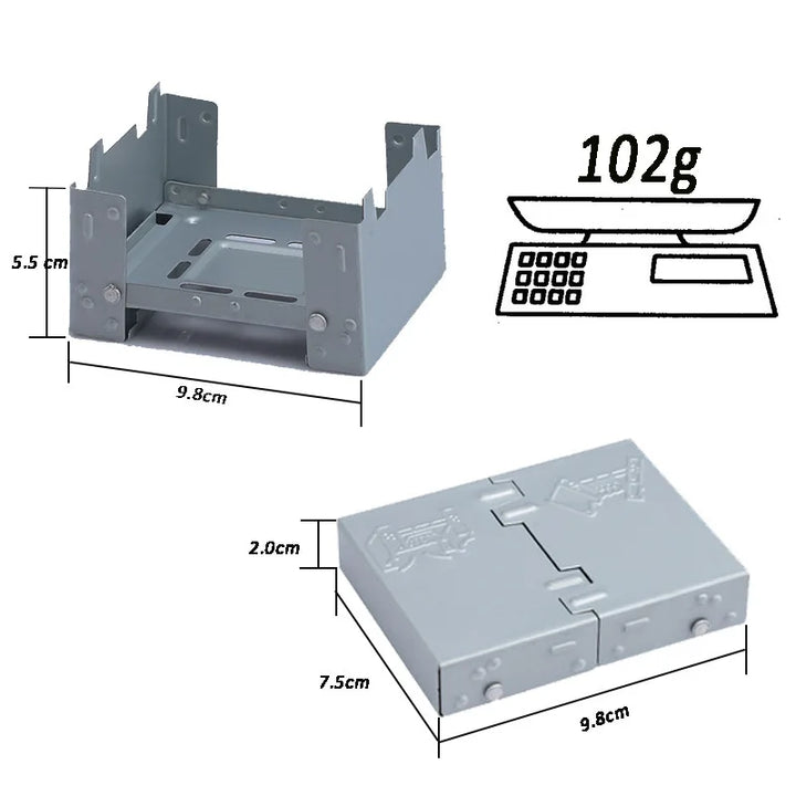 Ultra-Lightweight Folding Ironwood Pocket Size Burner | Bowlift