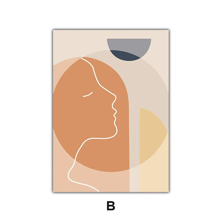 Minimalist Abstract Solar Geometry Wall Art Fine Art Canvas Prints Pictures For Living Room Bedroom, Home Office Art Decor | Bowlift