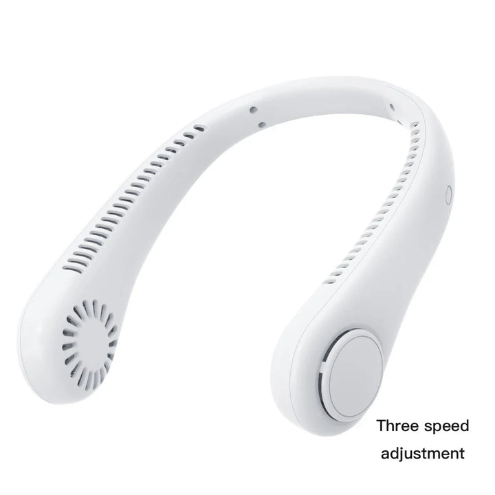 Portable Mini Bladeless Neckband Fan with Digital Display - USB Rechargeable Air Cooler for Neck, Hands-Free Cooling Experience | Bowlift
