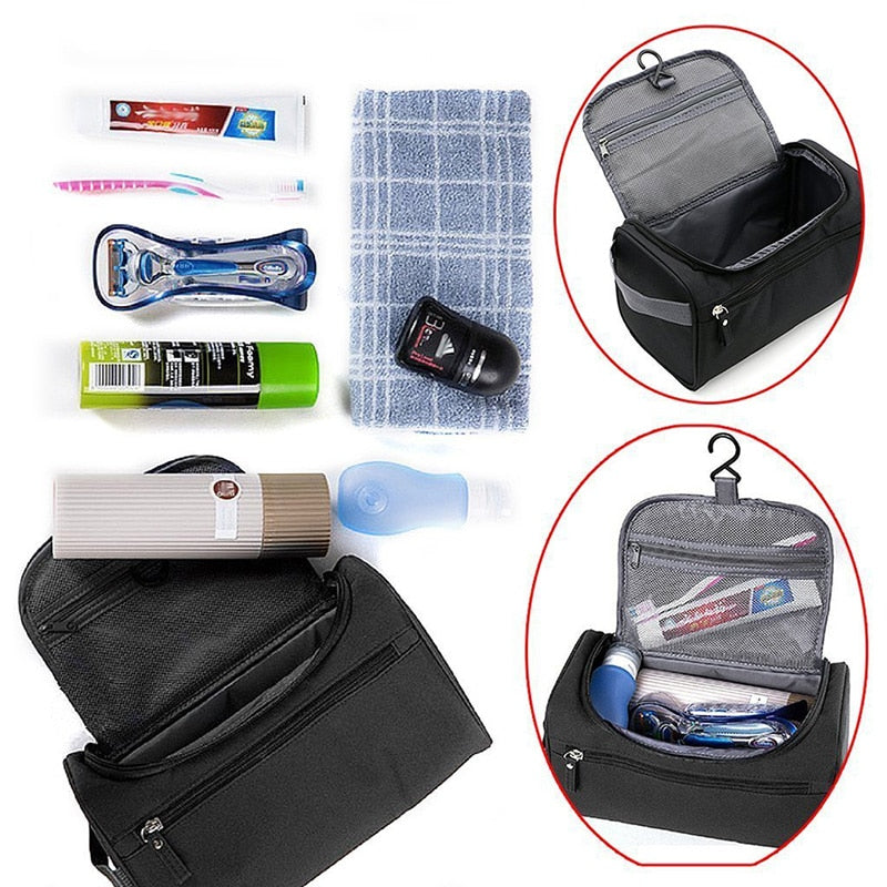 Practical Toiletry Bag with Hook Bowlift