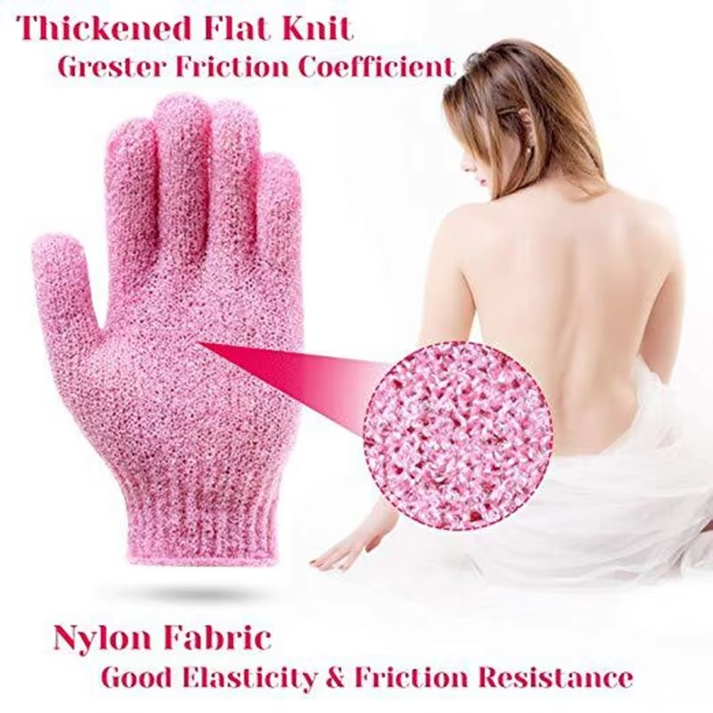 BowLift | Reversible Exfoliating Shower Gloves, Body Scrub and Cleansing Gloves for Smooth Skin
