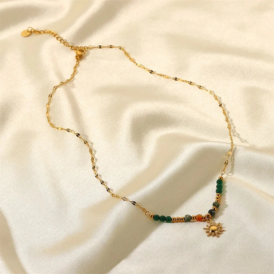 BowLift | Dainty Boho Inspired Sun Pendant Necklace