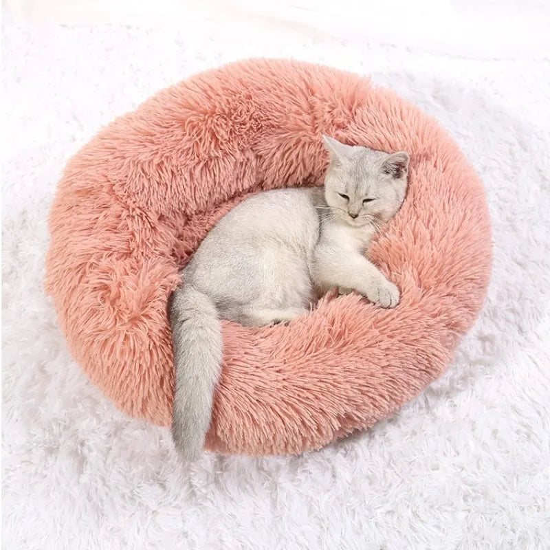 BowLift | CozyNest Plush Round Pet Bed – Washable & Non-Slip