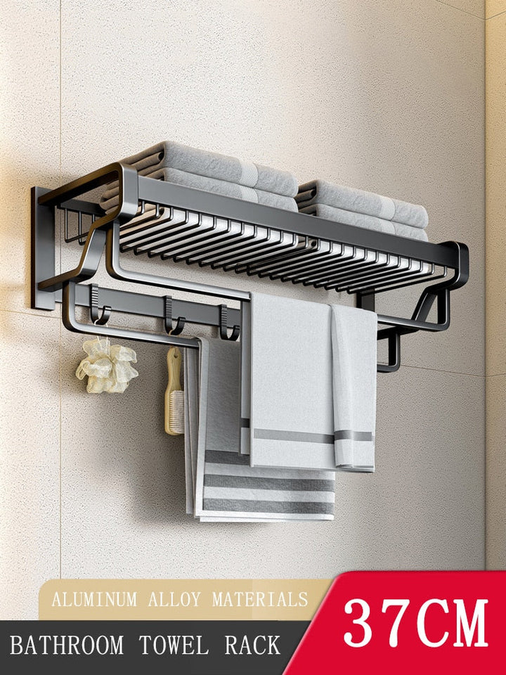 BowLift | Luxe Wall-Mounted Towel Station Bathroom Organizer