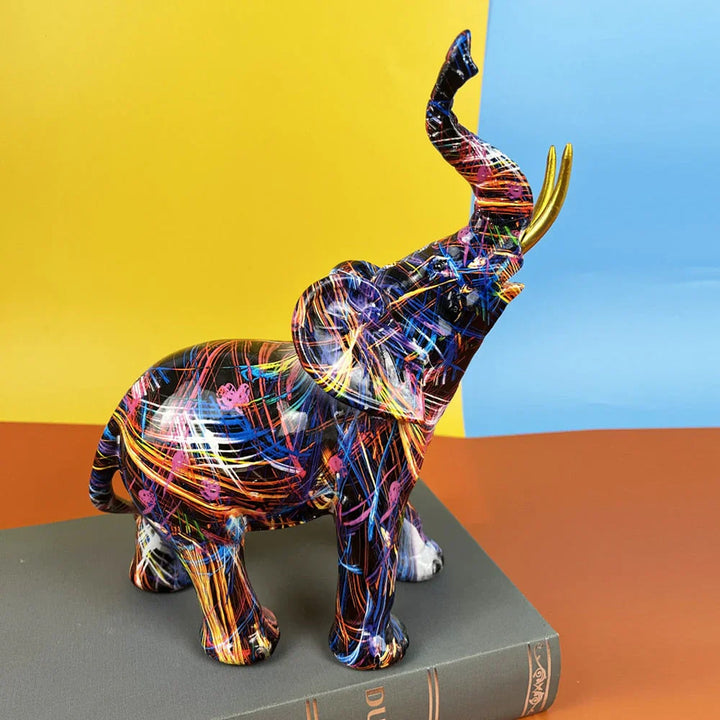 BowLift | Colored Elephant Sculpture - ColorSplash
