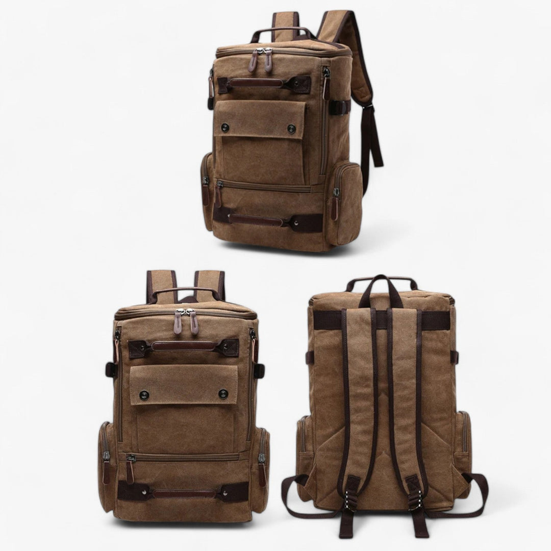 BowLift | Vintage Canvas Backpack – Stylish & Functional with Laptop Compartment for Everyday & Adventure