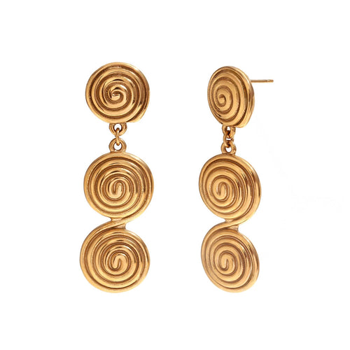 BowLift | Classy Patterned Triple Dangle Earrings