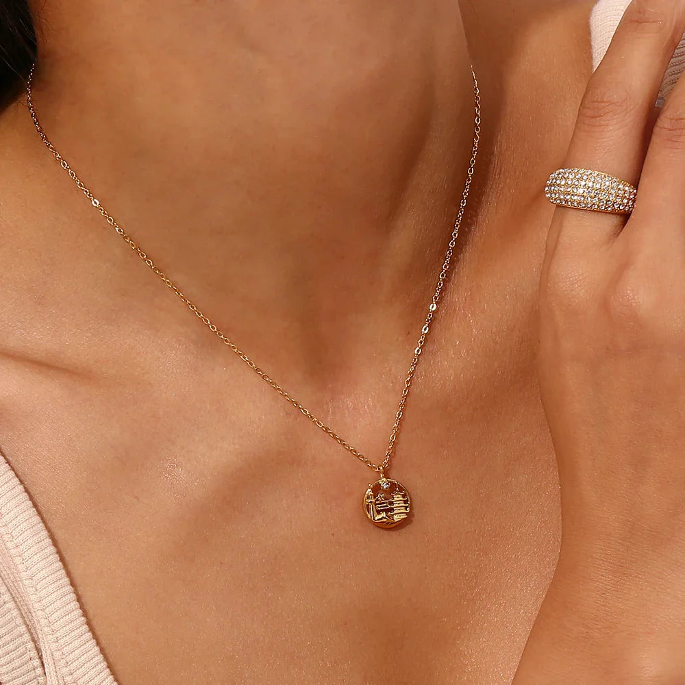 BowLift | 18k Landmark Adventures Travelers Necklace