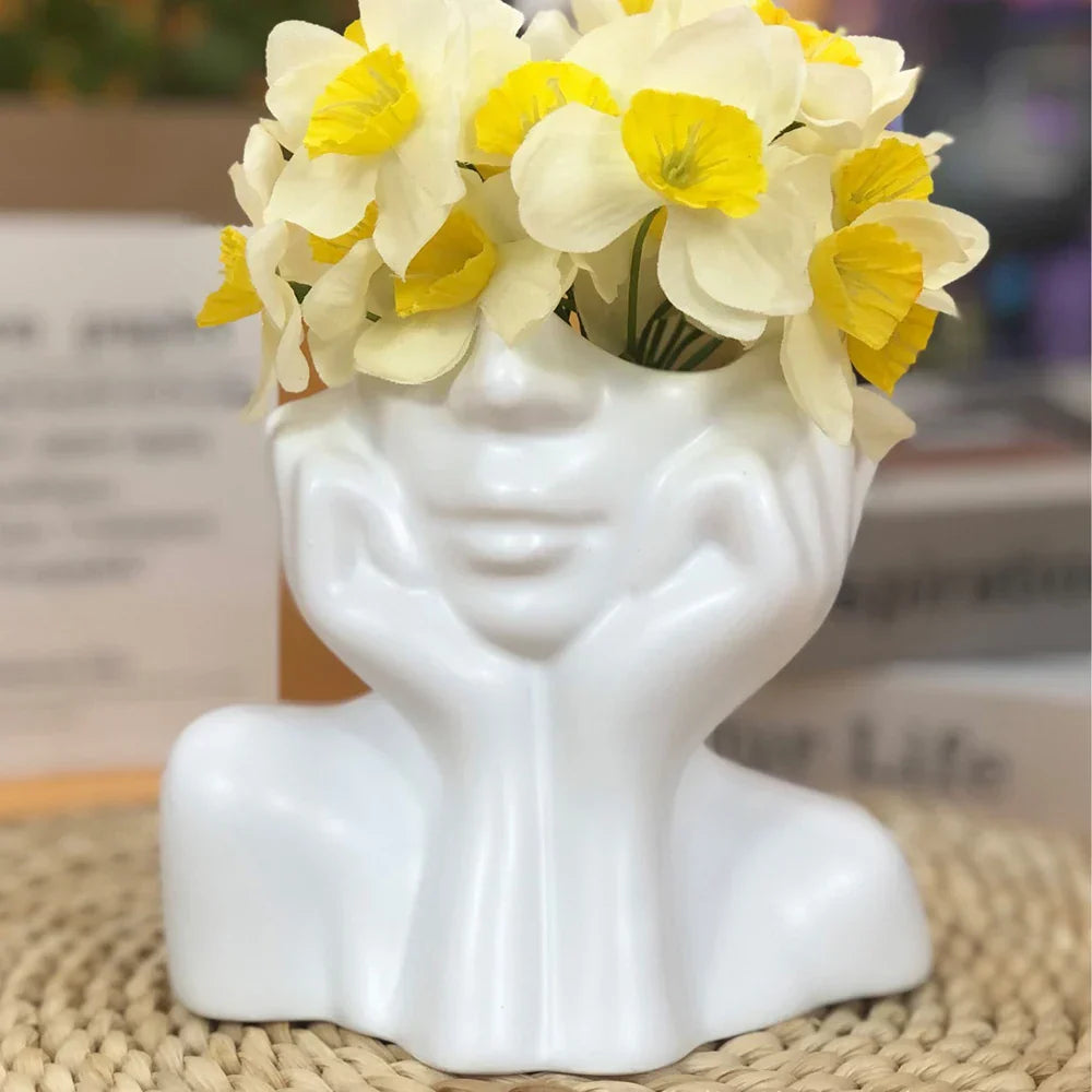 Cheerful Lucky Flower Pot Sculpture | Bowlift