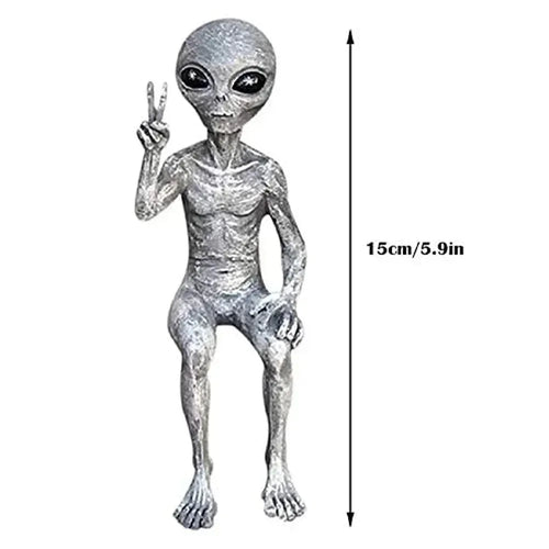 BowLift | Alien Resin Statue UFO Figurine for Garden Decoration