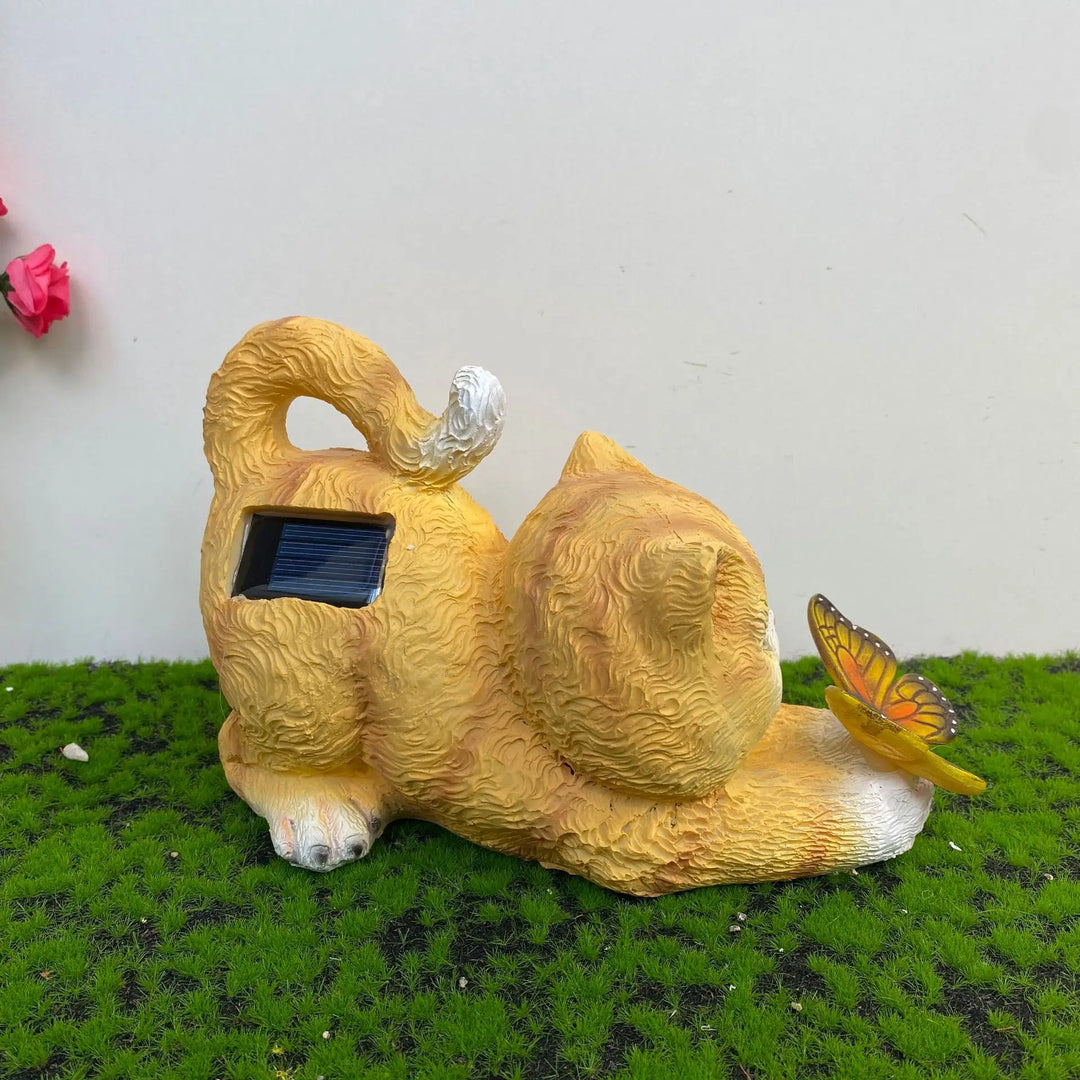 BowLift | Butterfly Catcher Cat Resin Decorative Lamp