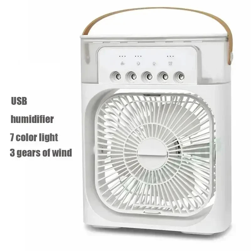 3 In 1 Fan AIr Conditioner Household Small Air Cooler LED Night Light Portable Humidifier Air Adjustment Fan Office Home Fan New | Bowlift