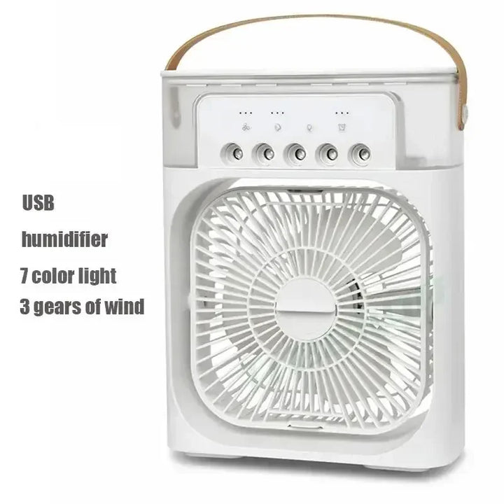 3 In 1 Fan AIr Conditioner Household Small Air Cooler LED Night Light Portable Humidifier Air Adjustment Fan Office Home Fan New | Bowlift