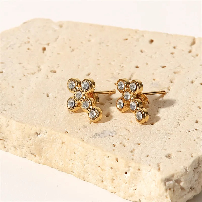 BowLift | Dainty Cross Stud Earrings
