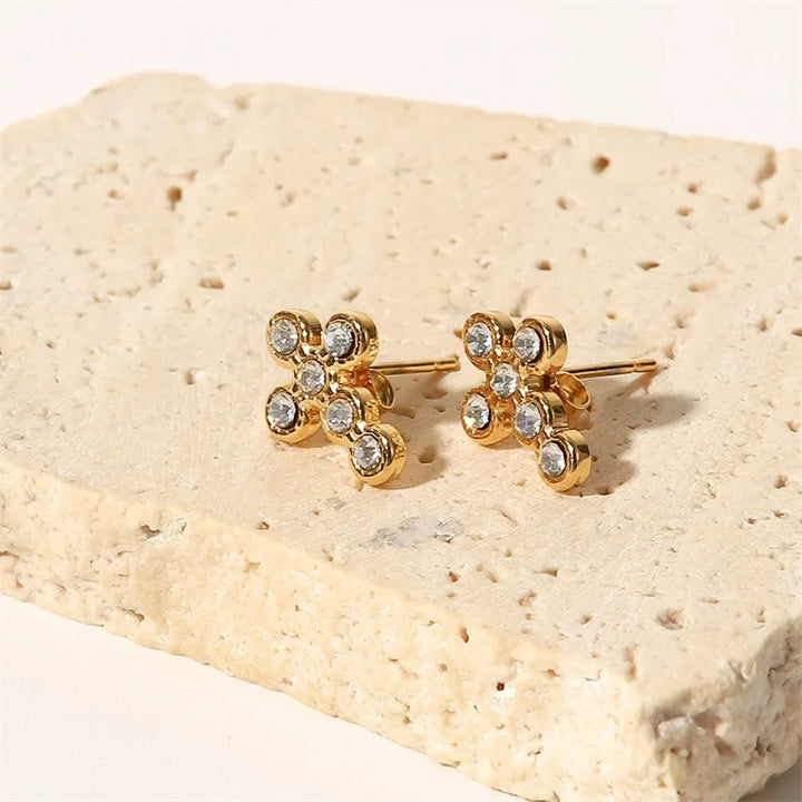 BowLift | Dainty Cross Stud Earrings