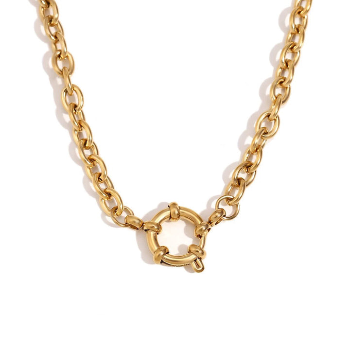 BowLift | 18k Anchor Wheel Clasp Chain Necklaces