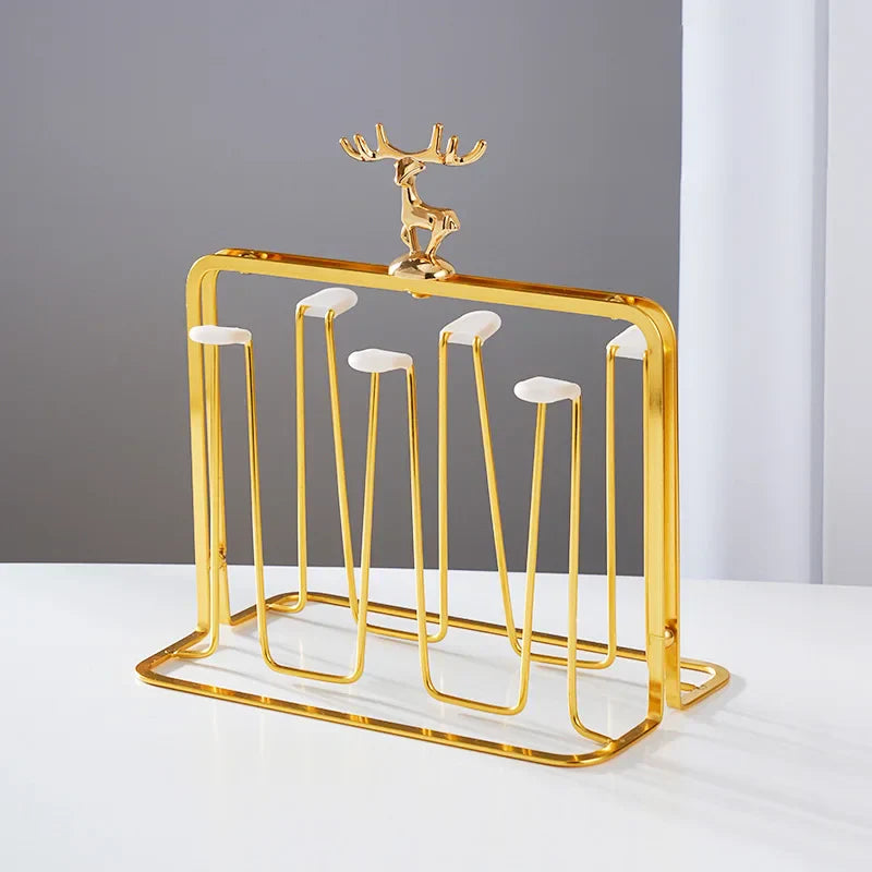 BowLift | Glacio Glass Cup Holder - Glass Party Holder with Reindeer Design for Luxurious Whisky Experience