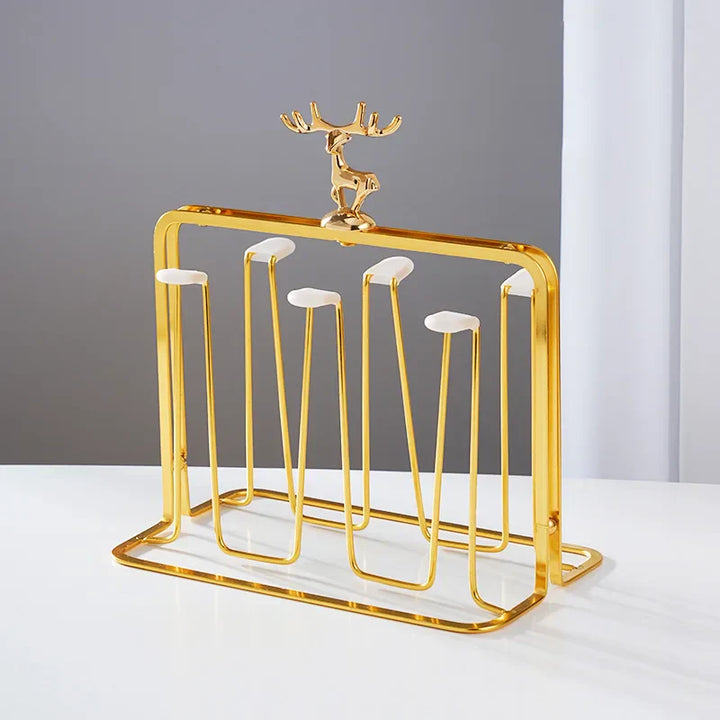BowLift | Glacio Glass Cup Holder - Glass Party Holder with Reindeer Design for Luxurious Whisky Experience
