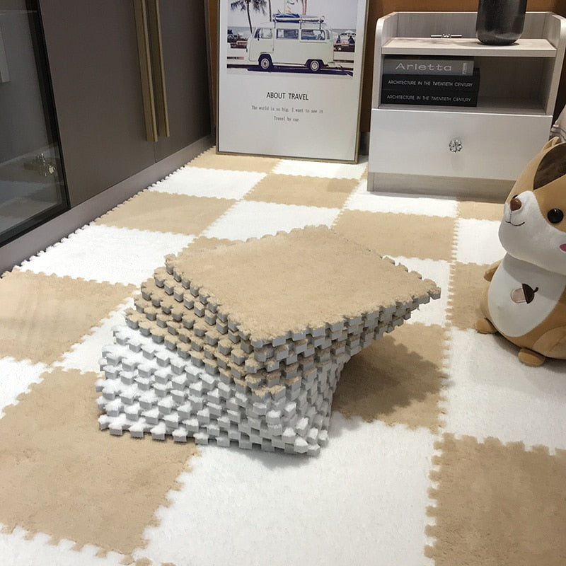 DIY Winter Plush Puzzle Mat | Bowlift
