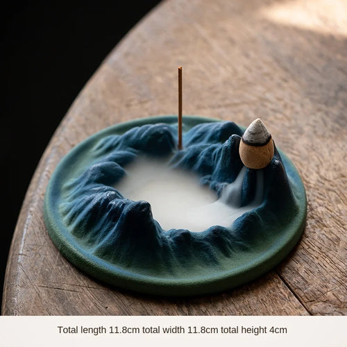 Mistic Mountain Ceramic Waterfall Incense Burner | Bowlift