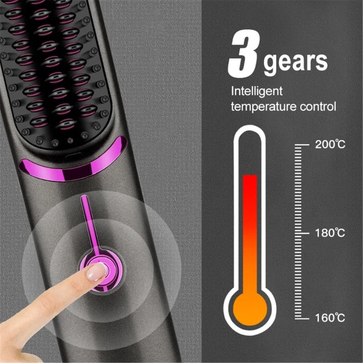 Tima Brush - Wireless Rechargeable Straightening Iron Brush Bowlift