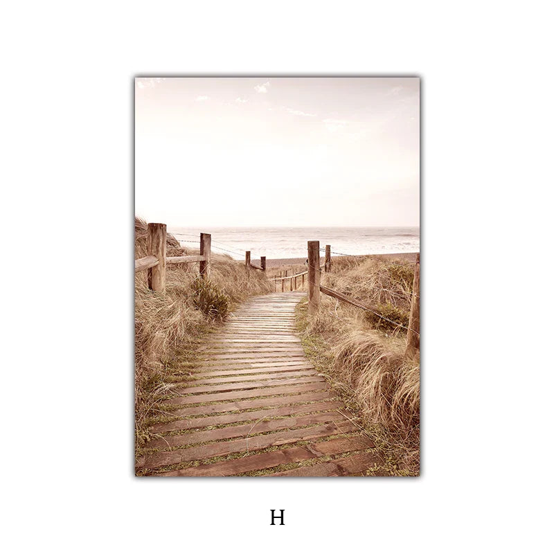 Simple Nature Floral Landscape Gallery Wall Art Fine Art Canvas Prints Minimalist Nordic Pictures For Living Room Scandinavian Home Decor | Bowlift