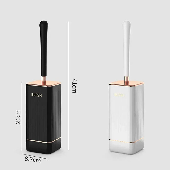 BowLift | CleanFlex Toilet Brush Set | Wall-mounted without drilling | Deep cleaning with soft TPR bristles