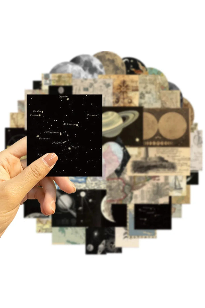 Planet map scrapbooking stickers | Bowlift