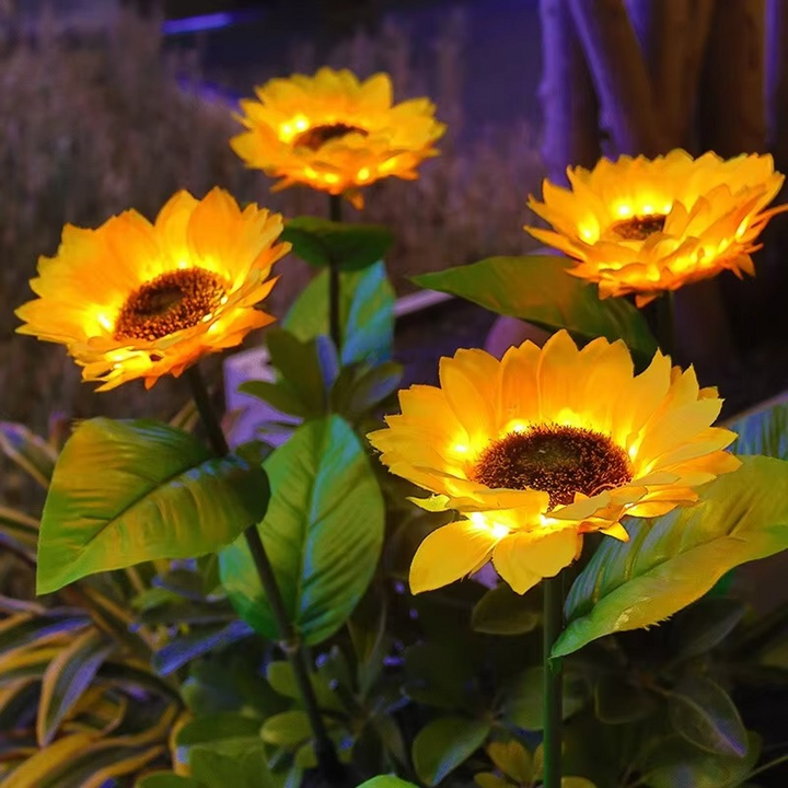 BowLift | Solar-Powered LED Sunflower Lights for Gardens and Yards