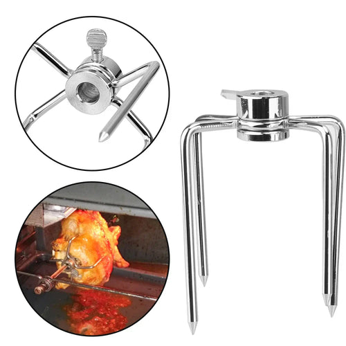 BowLift | GrillPro | Rotisserie Forks | Stainless Steel | Secure Hold