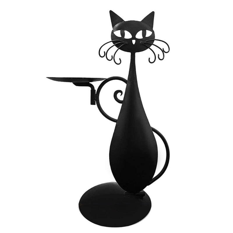 BowLift | Black Cat Candle Holder | Add a touch of mystique to your interior
