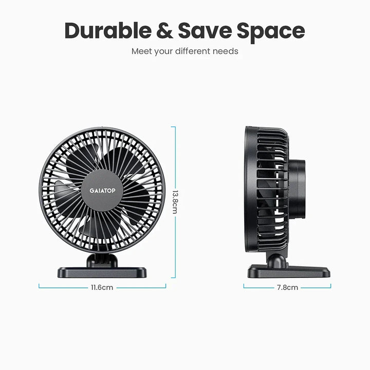 BowLift | BreezePro Lunara | USB Mini Fan | 3 Speed Levels | Compact & Quiet | For Home & Travel