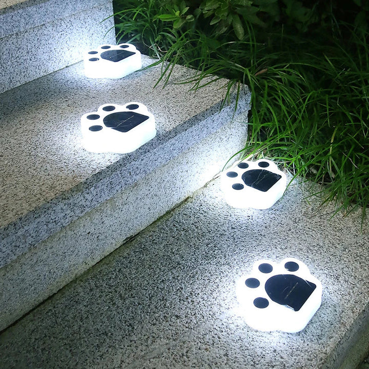 Solar LED Paw Lights for Garden and Path - Cute Solar Decorative Lights for Path Lighting, Ideal for Pet Lovers and Outdoor Decor | Bowlift